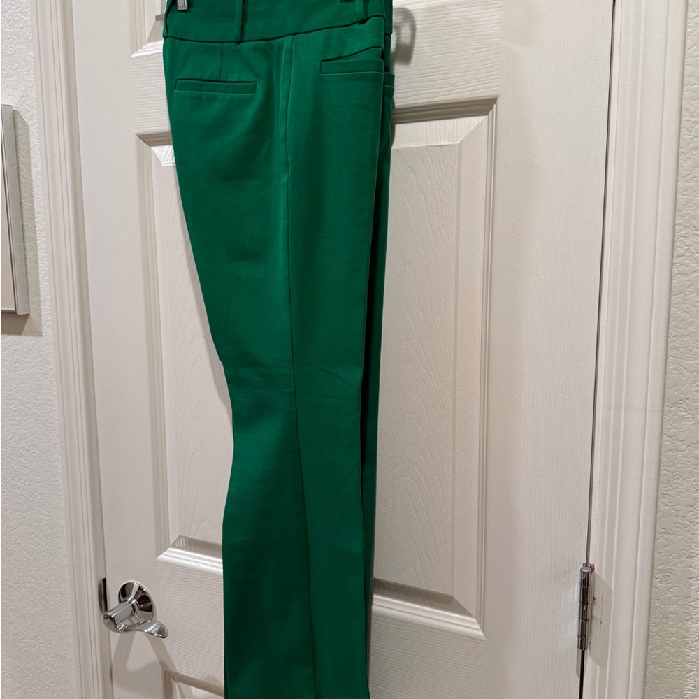 EUC - Anthropologie Cropped Straight-Leg Pants - Kelly Green - size 6